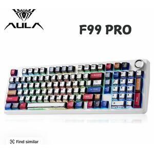 Aula F99 Pro/F99/F75 Mechanical Keyboard, Wireless Gaming Keyboard Bluetooth Hot